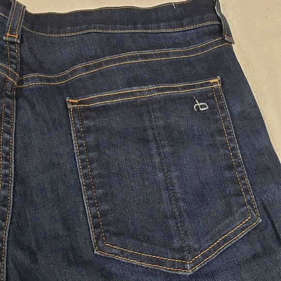 Rag & Bone High Rise Ankle Skinny Jeans Size 32 Dark Wash Stretch Denim - Picture 9 of 16
